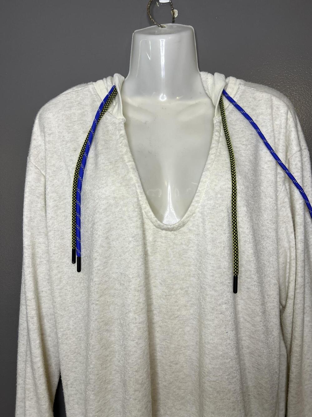 FP Movement Dress Womens Small White Hooded French Terry Sweater Midi Lounge